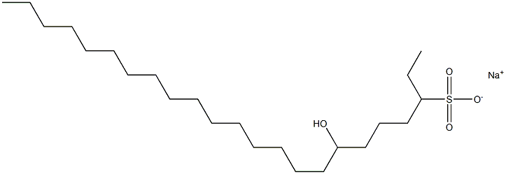 7-Hydroxytricosane-3-sulfonic acid sodium salt 구조식 이미지