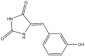 5-[3-Hydroxybenzylidene]imidazolidine-2,4-dione 구조식 이미지