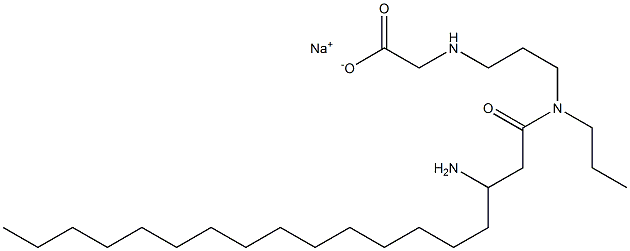 N-[3-[3-Aminopropyl(1-oxooctadecyl)amino]propyl]glycine sodium salt 구조식 이미지