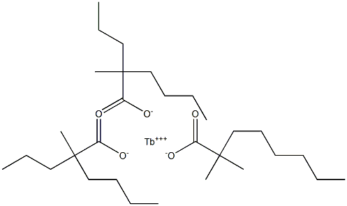 Terbium(III)2,2-dimethyloctanoate=bis(2-methyl-2-propylhexanoate) 구조식 이미지