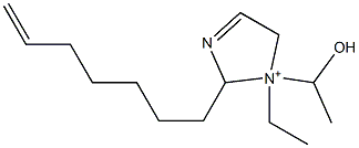 1-Ethyl-2-(6-heptenyl)-1-(1-hydroxyethyl)-3-imidazoline-1-ium 구조식 이미지