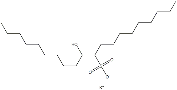 11-Hydroxyicosane-10-sulfonic acid potassium salt Structure