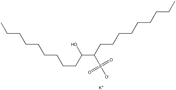 11-Hydroxyicosane-10-sulfonic acid potassium salt 구조식 이미지