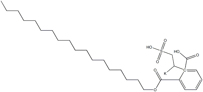 Phthalic acid 1-octadecyl 2-(1-potassiosulfoethyl) ester Structure