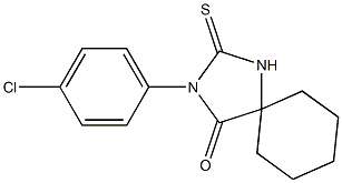 2-(4-Chlorophenyl)-3-thioxo-2,4-diazaspiro[4.5]decan-1-one 구조식 이미지