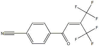 p-[3,3-Bis(trifluoromethyl)propenoyl]benzonitrile 구조식 이미지