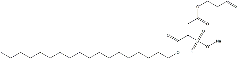 2-(Sodiosulfo)succinic acid 1-octadecyl 4-(3-butenyl) ester Structure