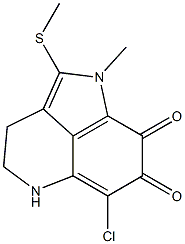 6-Chloro-1,3,4,5-tetrahydro-1-methyl-2-methylthiopyrrolo[4,3,2-de]quinoline-7,8-dione 구조식 이미지