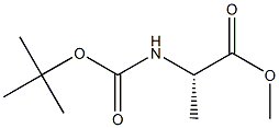 N-(tert-Butyloxycarbonyl)-L-alanine methyl ester Structure