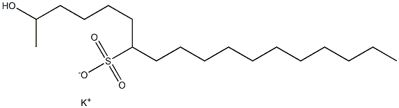 2-Hydroxyoctadecane-7-sulfonic acid potassium salt 구조식 이미지