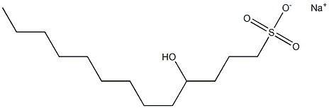 4-Hydroxytridecane-1-sulfonic acid sodium salt 구조식 이미지