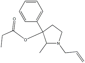 1-Allyl-2-methyl-3-phenylpyrrolidin-3-ol propionate 구조식 이미지