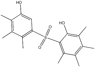 2,3'-Dihydroxy-3,4,4',5,5',6,6'-heptamethyl[sulfonylbisbenzene] 구조식 이미지