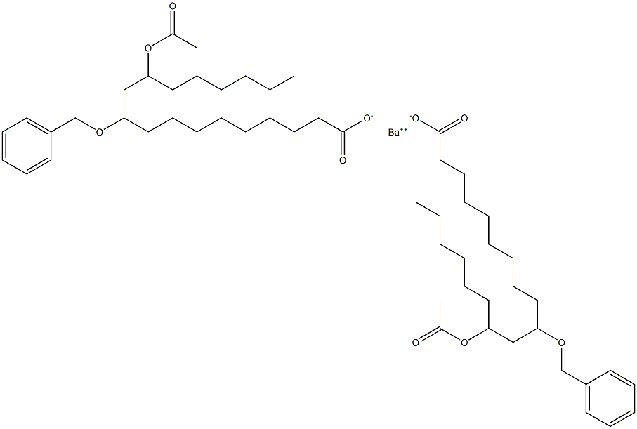 Bis(10-benzyloxy-12-acetyloxystearic acid)barium salt 구조식 이미지