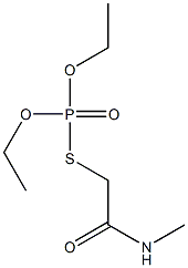 Thiophosphoric acid O,O-diethyl S-(N-methylcarbamoylmethyl) ester Structure