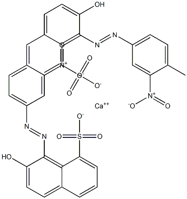 Bis[1-[(4-methyl-3-nitrophenyl)azo]-2-hydroxy-8-naphthalenesulfonic acid]calcium salt Structure