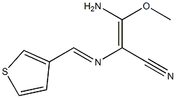 (E)-3-Amino-3-methoxy-2-[(3-thienyl)methyleneamino]propenenitrile 구조식 이미지