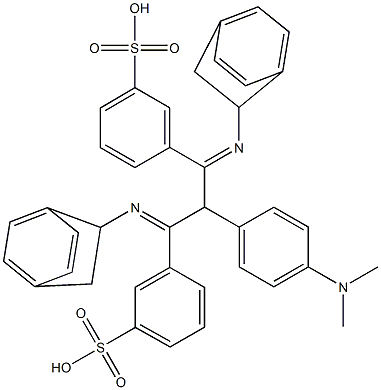 3,3'-[4-Dimethylaminophenylmethylenebis[4,1-phenylene(ethylimino)methylene]]bis(benzenesulfonic acid) Structure