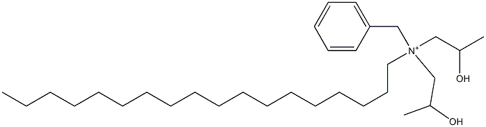 N,N-Bis(2-hydroxypropyl)-N-octadecylbenzenemethanaminium 구조식 이미지