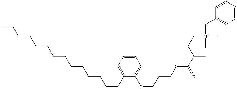 N,N-Dimethyl-N-benzyl-N-[3-[[3-(2-tetradecylphenyloxy)propyl]oxycarbonyl]butyl]aminium 구조식 이미지