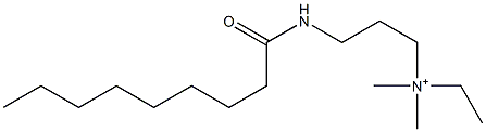 N-Ethyl-N,N-dimethyl-3-[(1-oxononyl)amino]-1-propanaminium 구조식 이미지