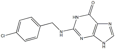 2-(4-Chlorobenzylamino)-9H-purin-6(1H)-one 구조식 이미지