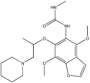 1-[4,7-Dimethoxy-6-(1-methyl-2-piperidinoethoxy)benzofuran-5-yl]-3-methylurea Structure