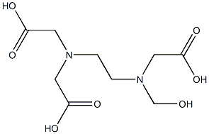 N-[2-[(Hydroxymethyl)(carboxymethyl)amino]ethyl]iminobisacetic acid 구조식 이미지