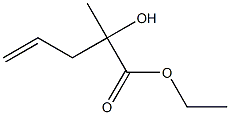 2-Hydroxy-2-methyl-4-pentenoic acid ethyl ester Structure