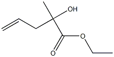 2-Hydroxy-2-methyl-4-pentenoic acid ethyl ester 구조식 이미지