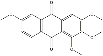 2,3,4,7-Tetramethoxyanthracene-9,10-dione Structure