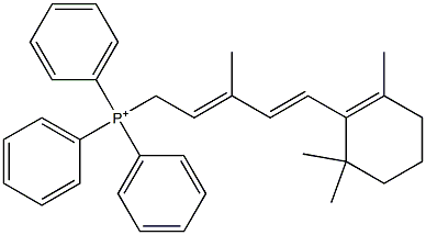 Triphenyl[(2E,4E)-3-methyl-5-(2,6,6-trimethyl-1-cyclohexenyl)-2,4-pentadienyl]phosphonium 구조식 이미지