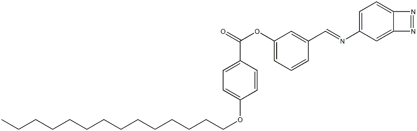 4-(Tetradecyloxy)benzoic acid 3-[(azobenzen-4-yl)iminomethyl]phenyl ester 구조식 이미지