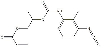 Acrylic acid 2-[(3-isocyanato-2-methylphenyl)carbamoyloxy]propyl ester Structure