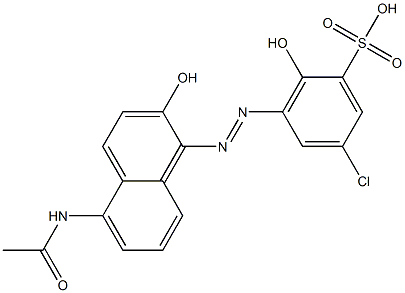 3-(5-Acetylamino-2-hydroxy-1-naphtylazo)-5-chloro-2-hydroxybenzenesulfonic acid 구조식 이미지