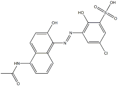 3-(5-Acetylamino-2-hydroxy-1-naphtylazo)-5-chloro-2-hydroxybenzenesulfonic acid Structure