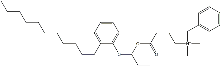 N,N-Dimethyl-N-benzyl-N-[3-[[1-(2-undecylphenyloxy)propyl]oxycarbonyl]propyl]aminium 구조식 이미지