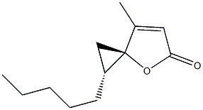 (2R,2'R)-3-Methyl-2'-pentylspiro[furan-2(5H),1'-cyclopropan]-5-one Structure