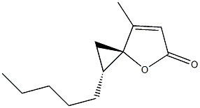 (2R,2'R)-3-Methyl-2'-pentylspiro[furan-2(5H),1'-cyclopropan]-5-one 구조식 이미지