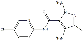 3-Methyl-4-diazonio-5-[[(5-chloro-2-pyridinyl)amino]carbonyl]-1H-pyrazol-1-ide Structure