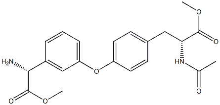 (R)-2-(Acetylamino)-3-[4-[3-[(R)-(methoxycarbonyl)(amino)methyl]phenoxy]phenyl]propanoic acid methyl ester Structure