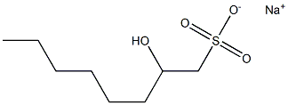 2-Hydroxyoctane-1-sulfonic acid sodium salt 구조식 이미지