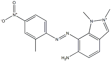 6-Amino-1,2-dimethyl-7-[(2-methyl-4-nitrophenyl)azo]-1H-indazol-2-ium 구조식 이미지