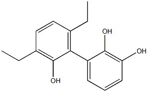 3',6'-Diethyl-1,1'-biphenyl-2,2',3-triol 구조식 이미지