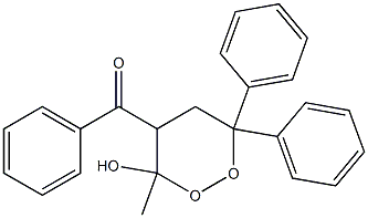 6,6-Diphenyl-4-benzoyl-3-methyl-1,2-dioxan-3-ol 구조식 이미지