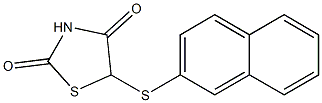 5-(2-Naphthalenylthio)thiazolidine-2,4-dione 구조식 이미지