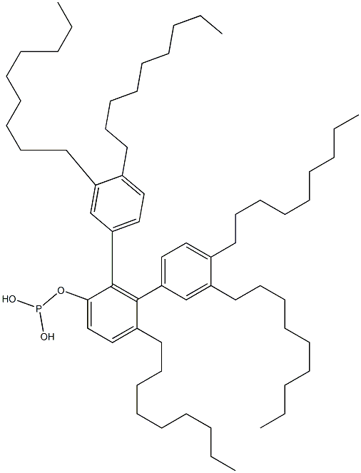 Phosphorous acid bis(3,4-dinonylphenyl)4-nonylphenyl ester 구조식 이미지