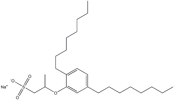 2-(2,5-Dioctylphenoxy)propane-1-sulfonic acid sodium salt Structure