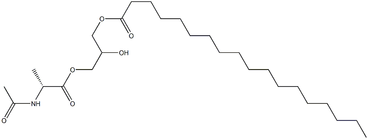 1-[(N-Acetyl-D-alanyl)oxy]-2,3-propanediol 3-octadecanoate 구조식 이미지