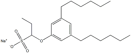 1-(3,5-Dihexylphenoxy)propane-1-sulfonic acid sodium salt Structure